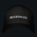 Chic bridesmaid black and white wedding embroidered hat<br><div class="desc">Chic bridesmaid black and white wedding Embroidered Baseball Cap
Available in many colours and options</div>