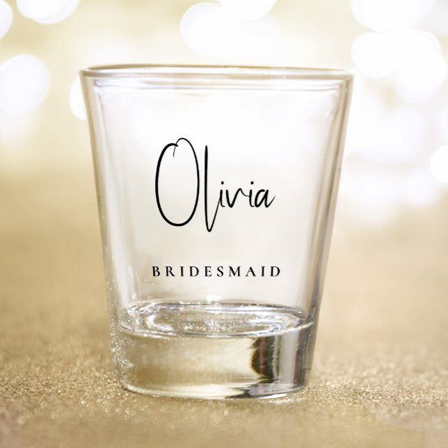 Chic Bridesmaid Personalised Bachelorette Party Shot Glass (Creator Uploaded)