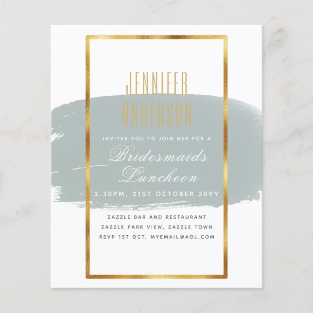 Chic Bridesmaids Lunch Brunch Bridal Shower Invite (Front)