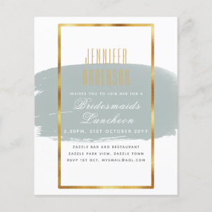 Chic Bridesmaids Lunch Brunch Bridal Shower Invite