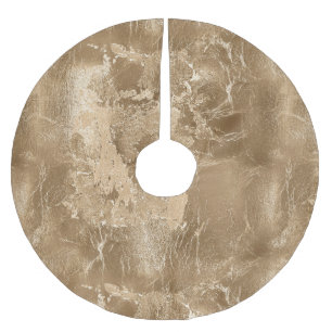 Chic Bronze Gold Brushed Polyester Tree Skirt