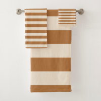 Chic Bronze Off-White Striped pattern