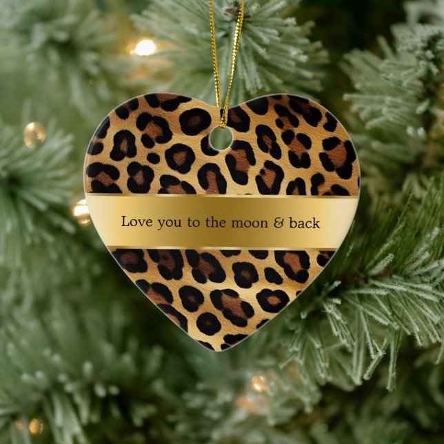 Chic Brown Gold Leopard   Ceramic Tree Decoration (Tree)