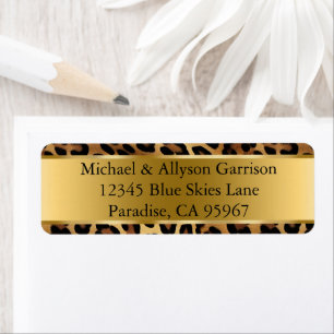 Chic Brown Gold Leopard Wedding