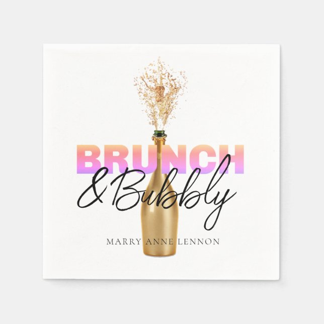Chic Brunch and Bubbly Napkins (Front)
