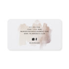 Chic Brush Stroke | Faux Rose Gold on White