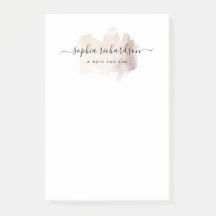 Chic Brush Stroke | Faux Rose Gold on White