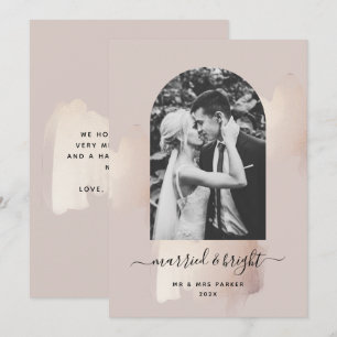 Chic Brush Stroke   Married and Bright Photo Arch  Holiday Card