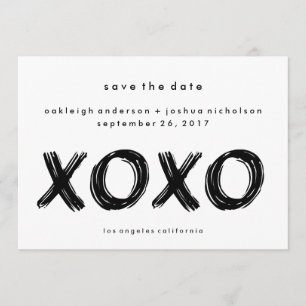 Chic Brush Stroke   XOXO Simple Save the Date