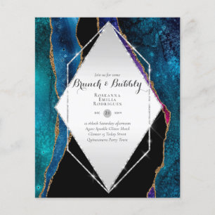 CHIC BUDGET BRUNCH and BUBBLY AGATE GLITTER Inv Flyer