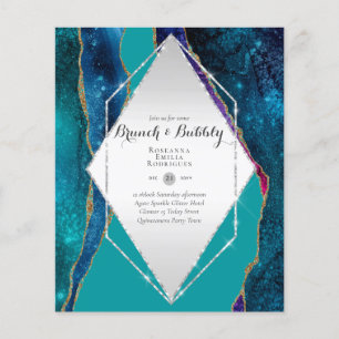 CHIC BUDGET BRUNCH and BUBBLY AGATE GLITTER Inv Flyer