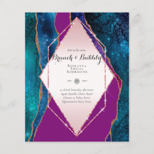 CHIC BUDGET BRUNCH and BUBBLY AGATE GLITTER Inv Flyer