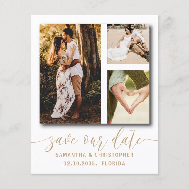 Chic Budget Photo Save Our Date Invitation (Front)