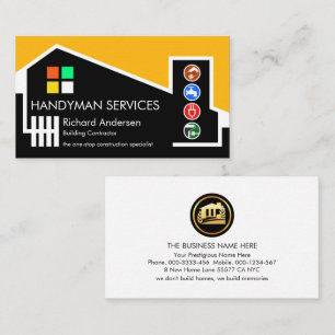 Chic Building Home Handyman Contractor Business Card