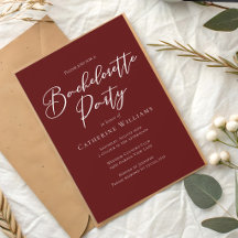 Chic Burgundy Bachelorette Party