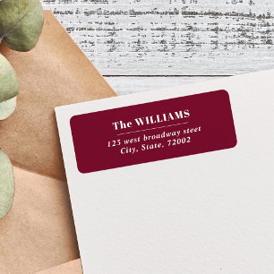 CHIC BURGUNDY Bold Modern Elegant family name