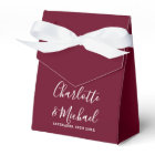 Chic Burgundy Elegant Script Wedding