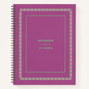 Chic Burgundy Maroon Notebook Customise