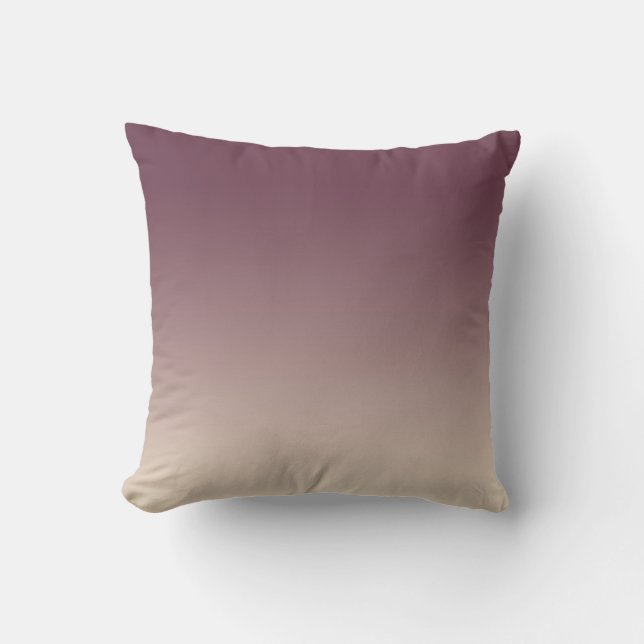 Chic Burgundy Off-White Ombre Effect Cushion (Front)