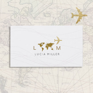Chic business card for a travel agent