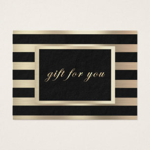 Chic Business Gift Certificate Gold Black 