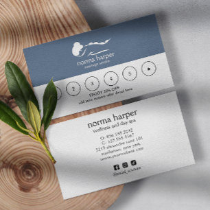 CHIC Business Reward 6 Punch Logo DUSTY PINK Loyalty Card