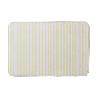 Chic Butter Yellow Stripes Bath Mat