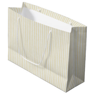 Chic Butter Yellow Stripes Bridal Shower Large Gift Bag