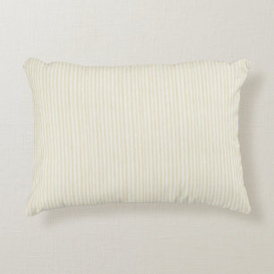 Chic Butter Yellow Stripes Decorative Cushion