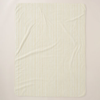 Chic Butter Yellow Stripes Sherpa Blanket