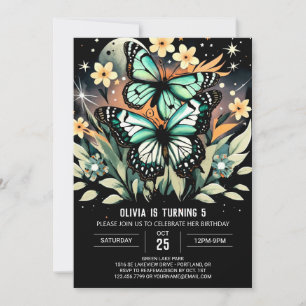 Chic Butterfly Wings Birthday Invitation
