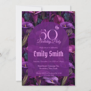 Chic Call Lilies Floral 30Th Birthday Invitation