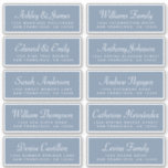 Chic Calligraphy Blue Guest Address Labels<br><div class="desc">Easy to personalise, names and addresses / individual wedding address label stickers for guests. These chic, modern and simple wedding guest address labels feature your guest names in white elegant handwritten script calligraphy and modern typography on a vintage blue background. Simply add your individual wedding guest names and address. Exclusively...</div>