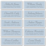 Chic Calligraphy Blue Guest Address Labels<br><div class="desc">Easy to personalise, names and addresses / individual wedding address label stickers for guests. These chic, modern and simple wedding guest address labels feature your guest names in off-black elegant handwritten script calligraphy and modern typography on a rendez vous blue background. Simply add your individual wedding guest names and address....</div>