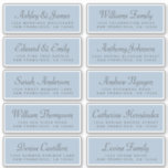 Chic Calligraphy Blue Guest Address Labels<br><div class="desc">Easy to personalise, names and addresses / individual wedding address label stickers for guests. These chic, modern and simple wedding guest address labels feature your guest names in off-black elegant handwritten script calligraphy and modern typography on a rendez vous blue background. Simply add your individual wedding guest names and address....</div>