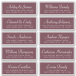 Chic Calligraphy Burgundy Guest Address Labels<br><div class="desc">Easy to personalise, names and addresses / individual wedding address label stickers for guests. These chic, modern and simple wedding guest address labels feature your guest names in white elegant handwritten script calligraphy and modern typography on a burgundy background. Simply add your individual wedding guest names and address. Exclusively designed...</div>