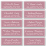 Chic Calligraphy Cassis Guest Address Labels<br><div class="desc">Easy to personalise, names and addresses / individual wedding address label stickers for guests. These chic, modern and simple wedding guest address labels feature your guest names in white elegant handwritten script calligraphy and modern typography on a purple cassis background. Simply add your individual wedding guest names and address. Exclusively...</div>