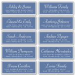 Chic Calligraphy Classic Blue Guest Address Labels<br><div class="desc">Easy to personalise, names and addresses / individual wedding address label stickers for guests. These chic, modern and simple wedding guest address labels feature your guest names in white elegant handwritten script calligraphy and modern typography on a classic blue background. Simply add your individual wedding guest names and address. Exclusively...</div>