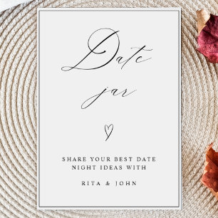 Chic Calligraphy Date Jar Ideas Wedding Sign