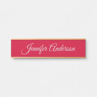 Chic Calligraphy Elegant Cherry Red Personalised