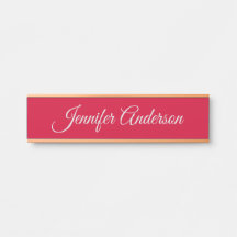 Chic Calligraphy Elegant Cherry Red Personalised