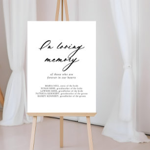 Chic Calligraphy Elegant In Loving Memory Sign