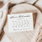 Chic Calligraphy Elegant Wedding Advice Card