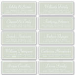 Chic Calligraphy Green Guest Address Labels<br><div class="desc">Easy to personalise, names and addresses / individual wedding address label stickers for guests. These chic, modern and simple wedding guest address labels feature your guest names in white elegant handwritten script calligraphy and modern typography on a pastel green background. Simply add your individual wedding guest names and address. Exclusively...</div>