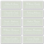 Chic Calligraphy Green Guest Address Labels<br><div class="desc">Easy to personalise, names and addresses / individual wedding address label stickers for guests. These chic, modern and simple wedding guest address labels feature your guest names in white elegant handwritten script calligraphy and modern typography on a pastel green background. Simply add your individual wedding guest names and address. Exclusively...</div>
