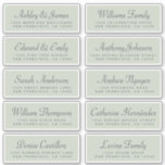 Chic Calligraphy Green Guest Address Labels<br><div class="desc">Easy to personalise, names and addresses / individual wedding address label stickers for guests. These chic, modern and simple wedding guest address labels feature your guest names in off-black elegant handwritten script calligraphy and modern typography on a pastel green background. Simply add your individual wedding guest names and address. Exclusively...</div>
