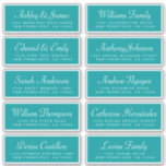 Chic Calligraphy Green Guest Address Labels<br><div class="desc">Easy to personalise, names and addresses / individual wedding address label stickers for guests. These chic, modern and simple wedding guest address labels feature your guest names in white elegant handwritten script calligraphy and modern typography on a viridian green background. Simply add your individual wedding guest names and address. Exclusively...</div>