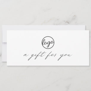 Chic Calligraphy Logo Business Gift Certificate