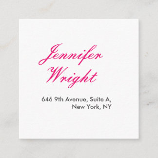 Chic calligraphy minimalist custom name adress enclosure card
