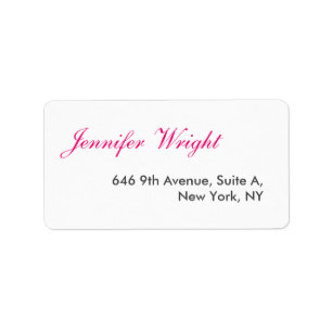 Chic calligraphy minimalist custom name adress label